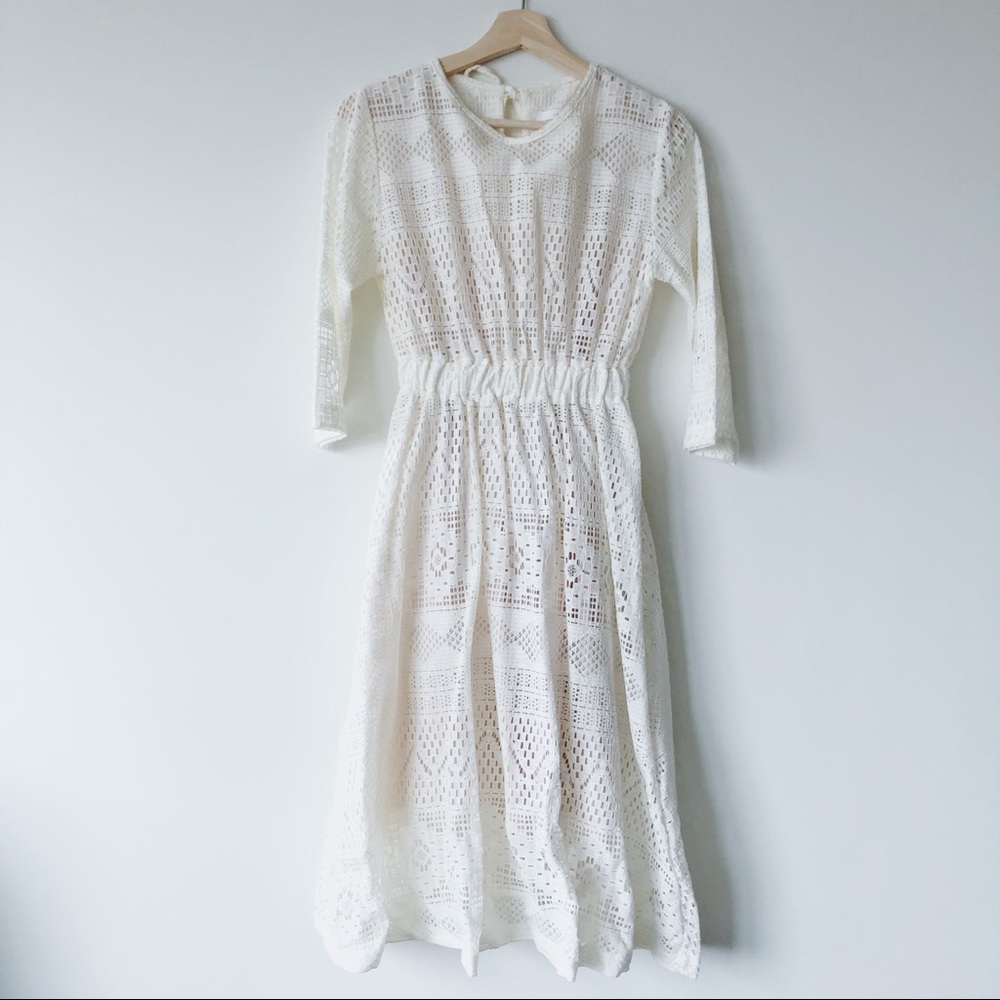 Korean Cherrykoko Lace Midi Dress - Picture 3 of 7